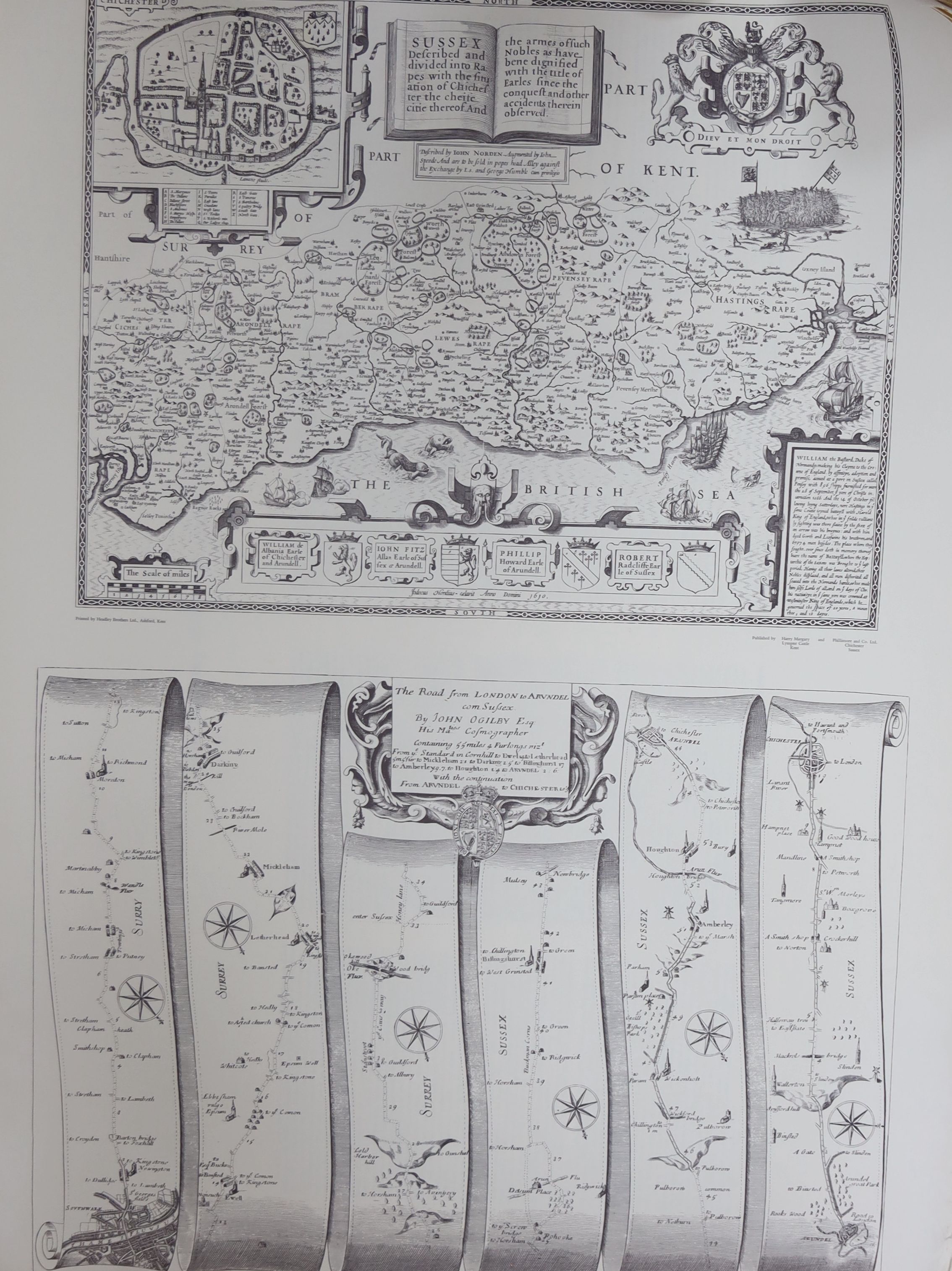 A collection of facsimile Sussex maps